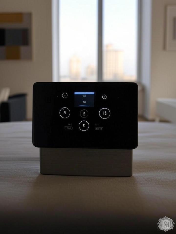 Панель управления умным домом в интерьере московской новостройки