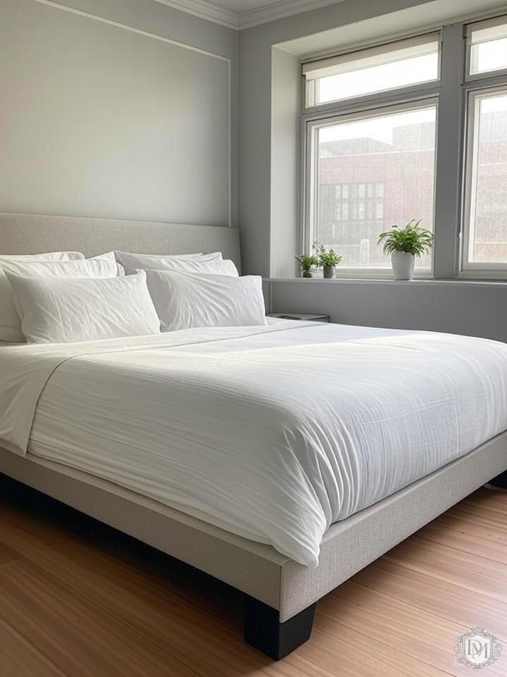 Планировка спальни с правильным расположением кровати относительно окон и дверей