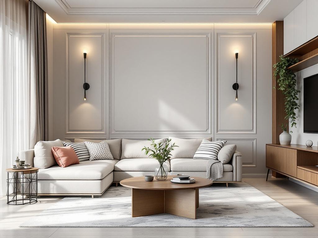 Премиум-кухня с интегрированной техникой и мраморными поверхностями