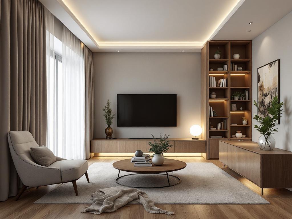 Мебель и витрины в торговой зоне современной пекарни