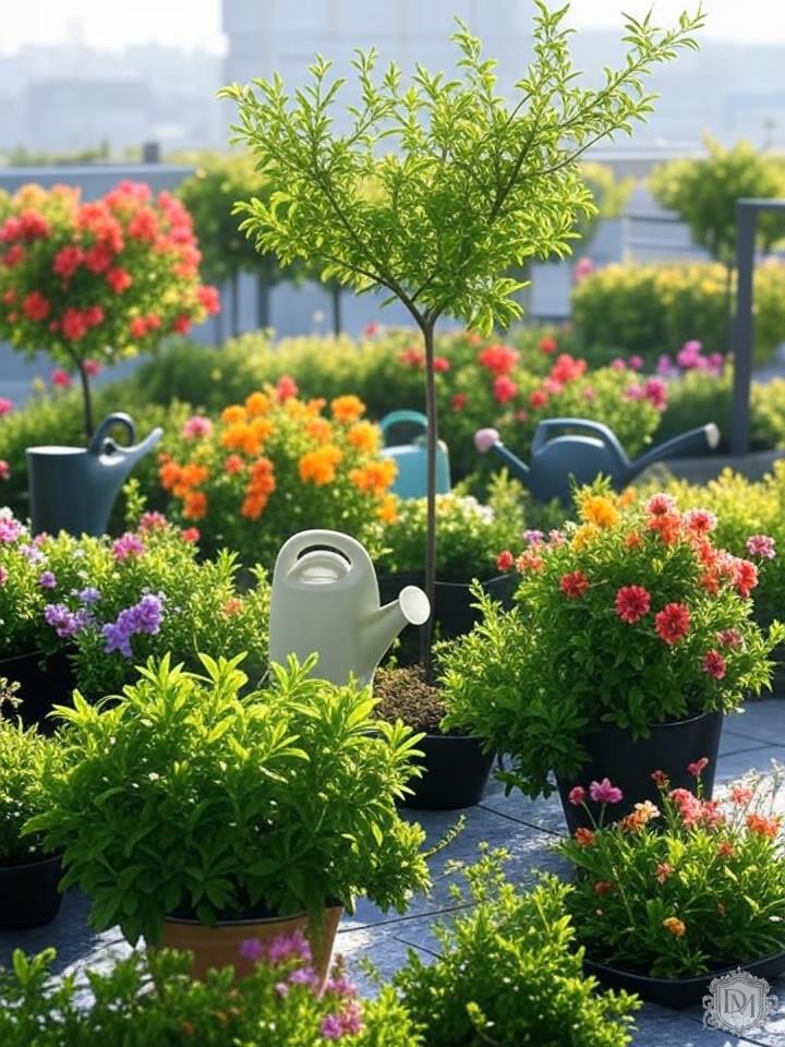 Городской сад на террасе с системой автополива