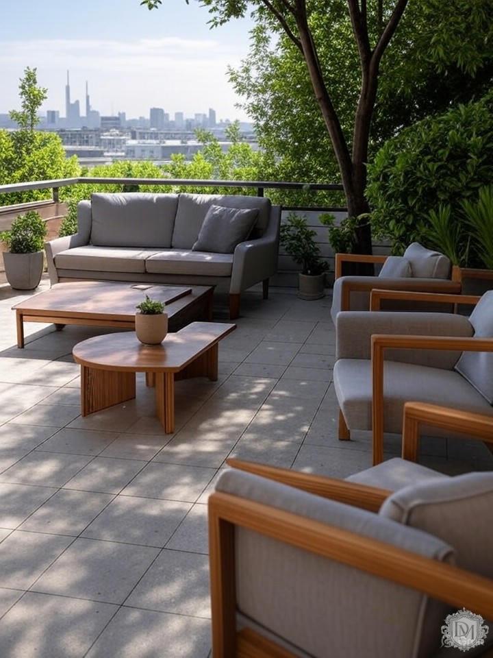 Расстановка мебели и декора на террасе