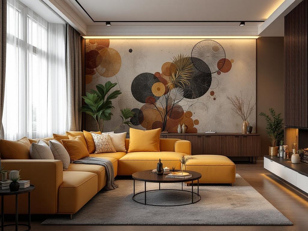 Кухня с фасадами из керамогранита в современном интерьере