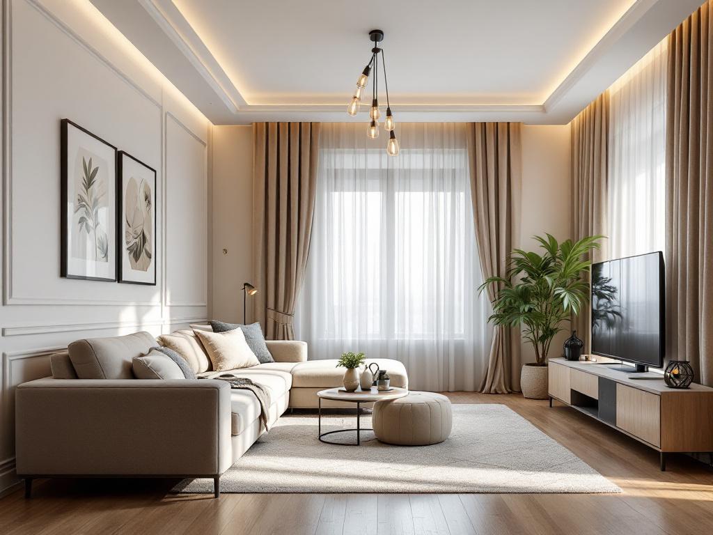 светлая цветовая палитра в интерьере двухкомнатной квартиры