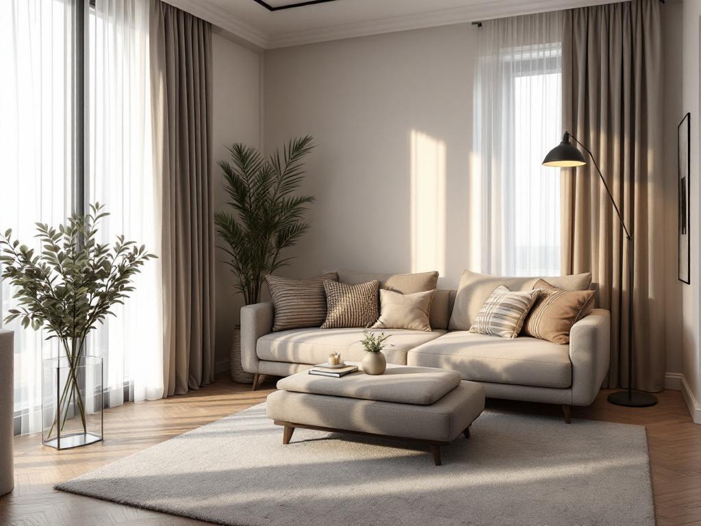 аналоговая цветовая схема в дизайне гостиной