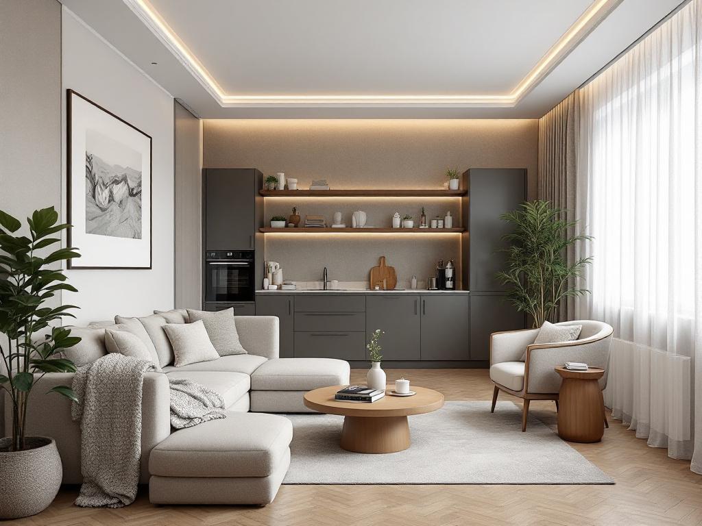 гармоничное сочетание интерьера дома и ландшафта участка