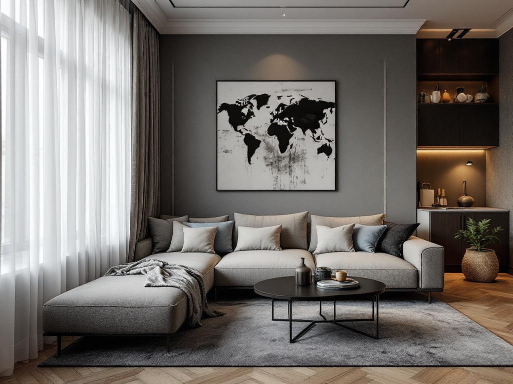 Лофт интерьер с индустриальной архитектурой в Москве