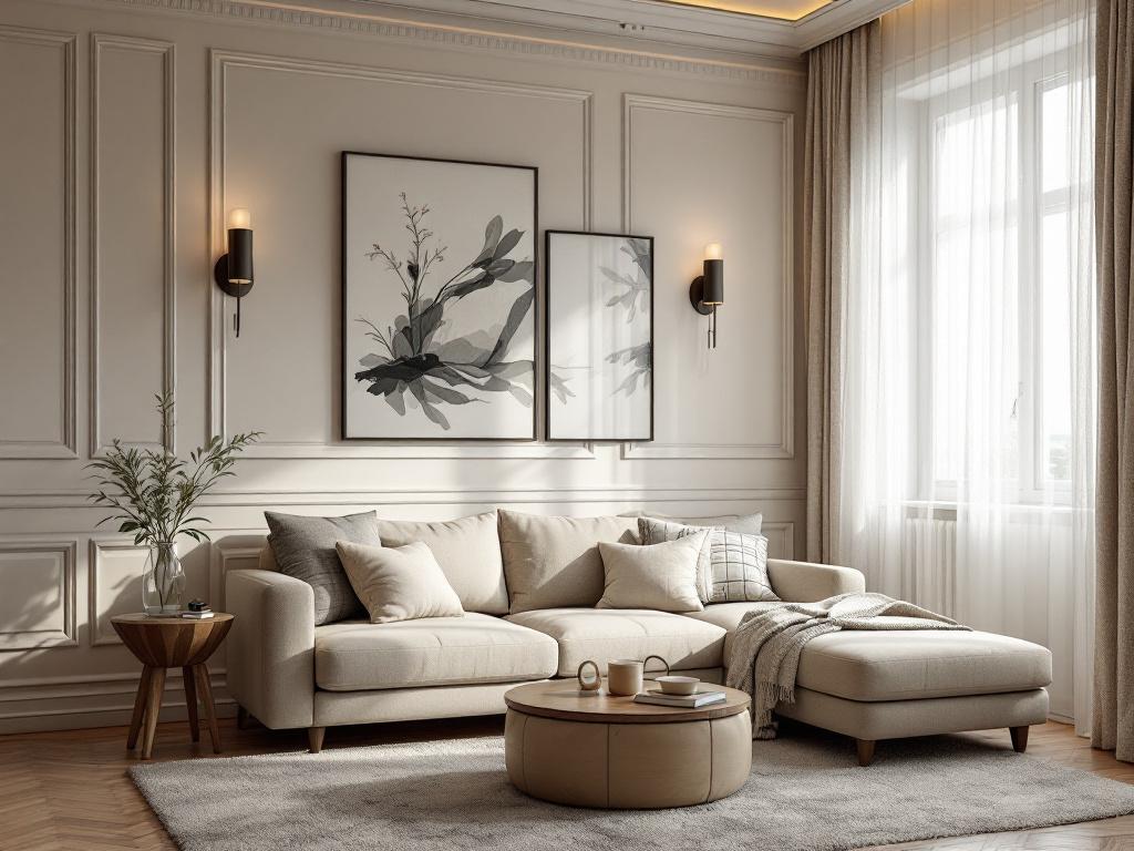 Скандинавский стиль интерьера четырёхкомнатной квартиры