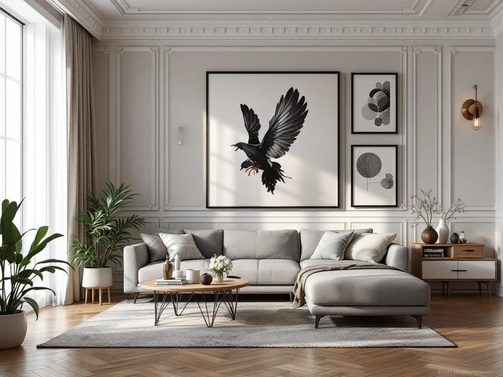 Сравнение тёплых и холодных оттенков в гостиной