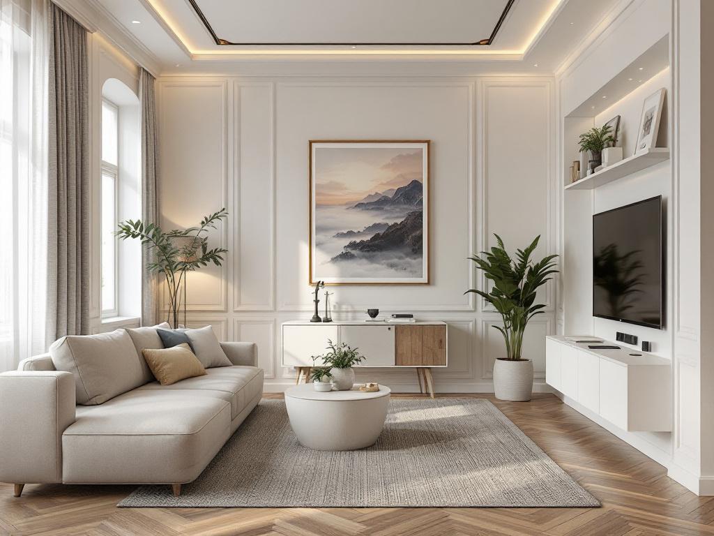 Акцентная стена терракотового цвета в спальне