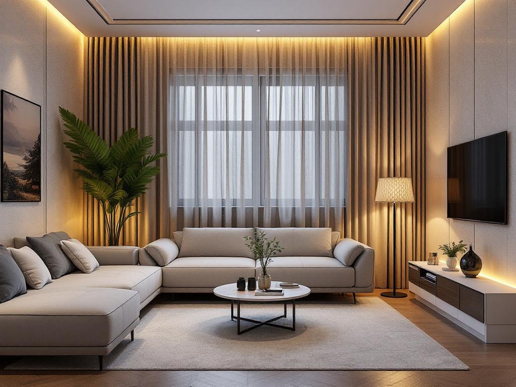 Г-образная планировка гардеробной с зонированием