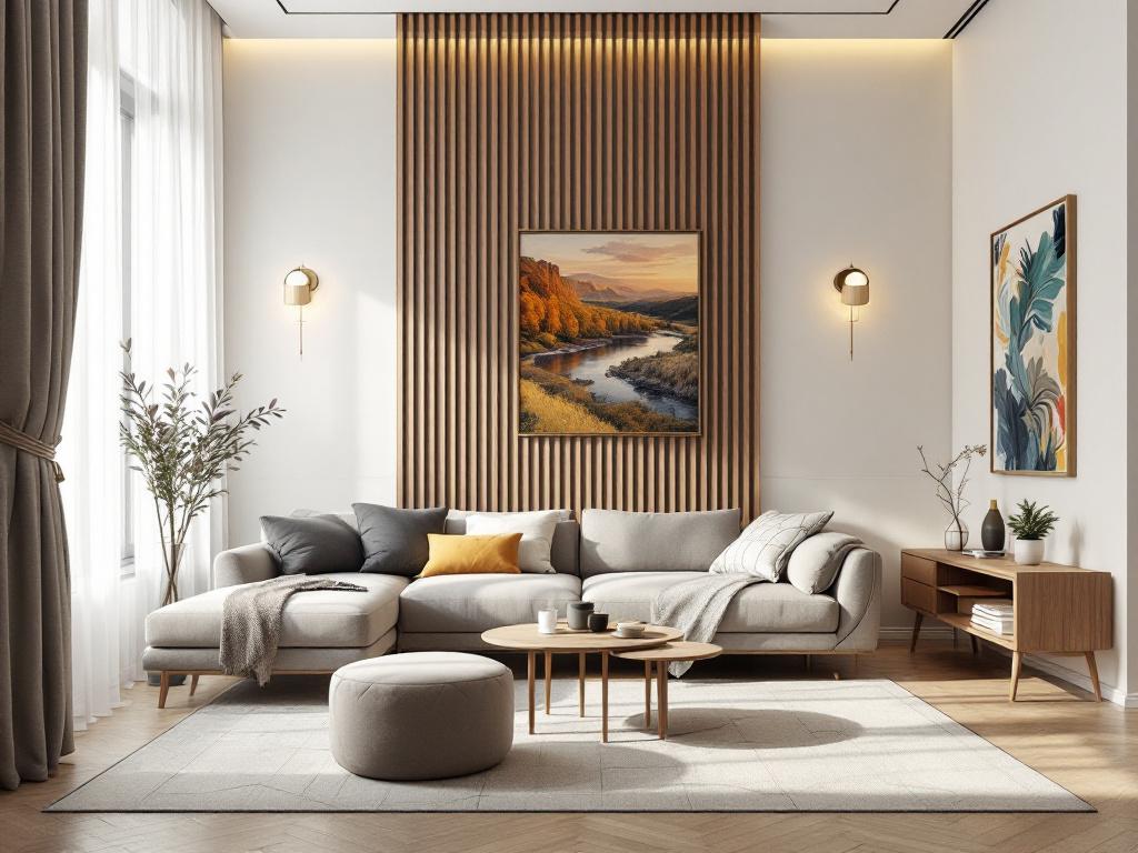 Современный дизайн интерьера с функциональной мебелью и умными технологиями