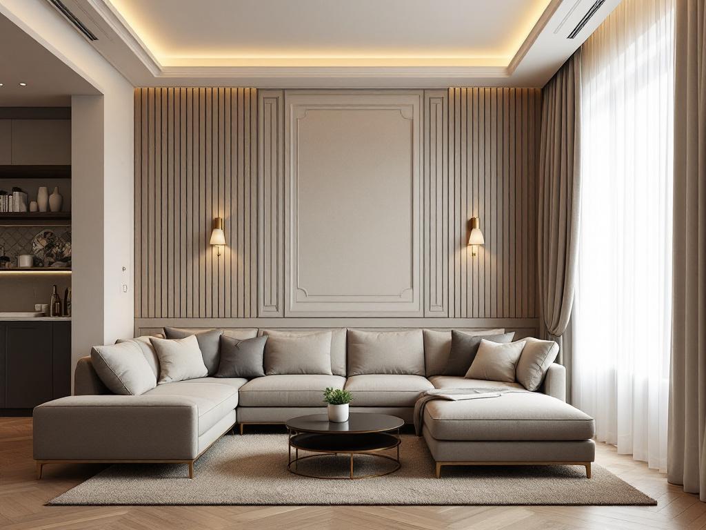 Биофильный дизайн с живыми растениями в двухуровневой квартире