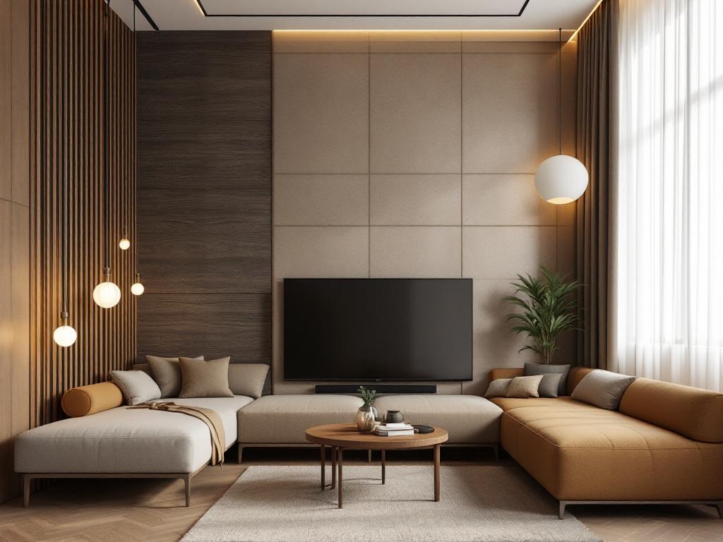 сочетание разных текстур материалов в дизайне интерьера