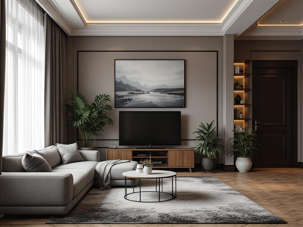 Пример чертежей дизайн-проекта частного дома с планировками и развёртками