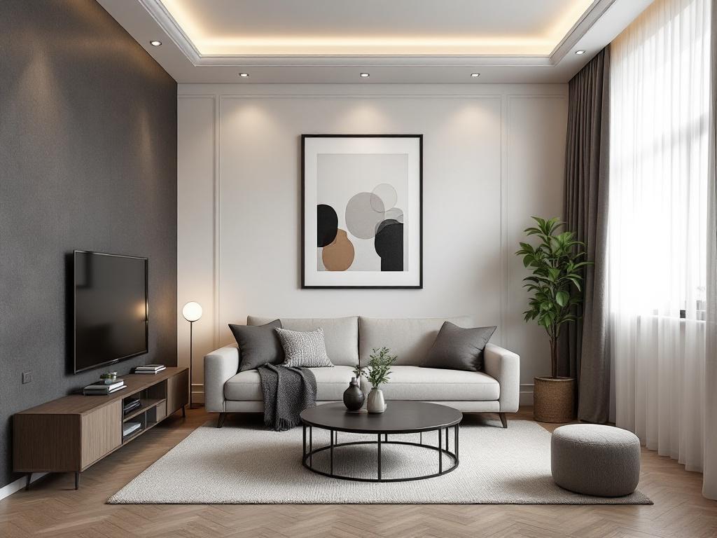 Пример расстановки мебели в угловой квартире