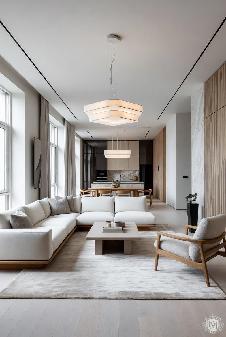 Дизайнерский ремонт квартиры в стиле Japandi в Москве