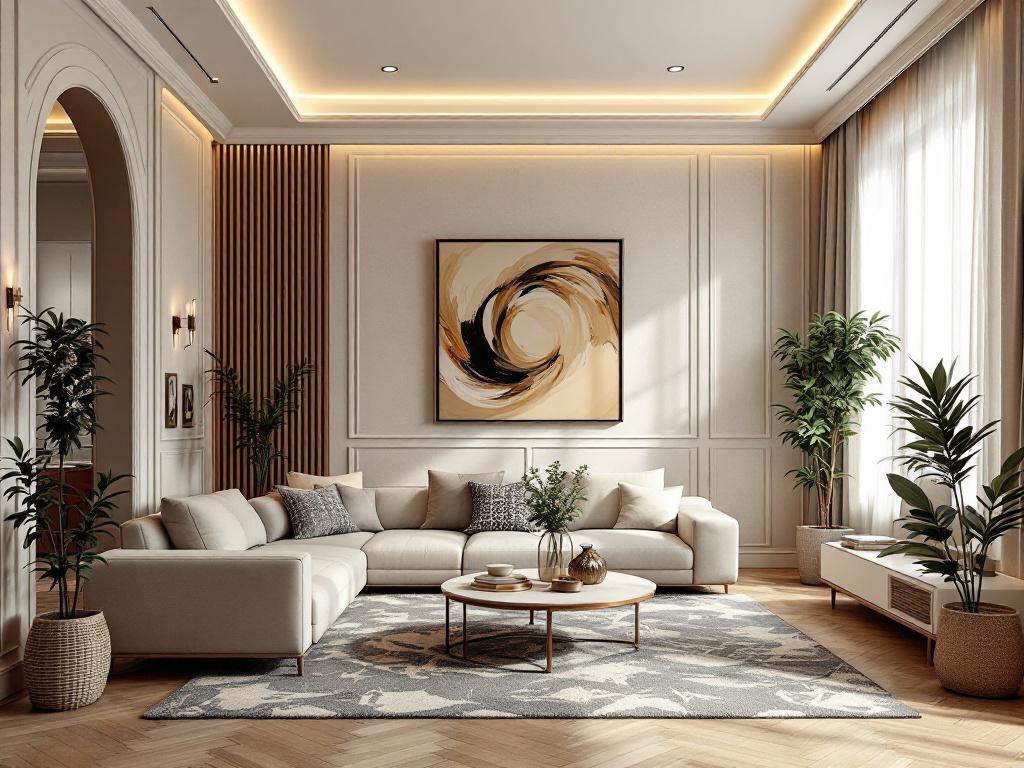 система умный дом в элитном интерьере с панелью управления