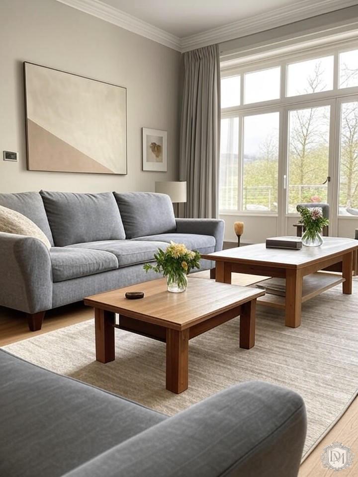 Гостиная в стиле современной классики в загородном доме