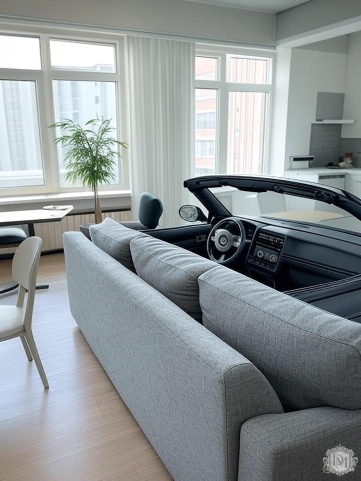 примеры зонирования однокомнатной квартиры с трансформируемой мебелью