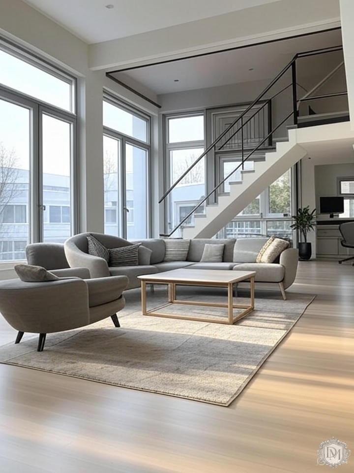 план зонирования двухуровневой квартиры первый и второй этаж