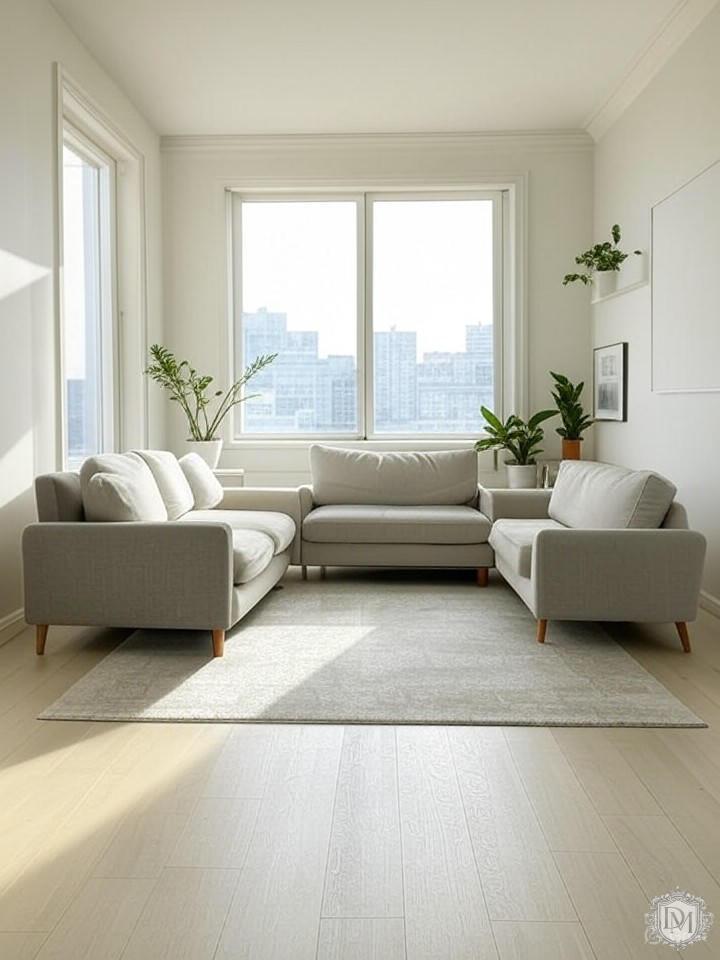 минимализм в интерьере двухуровневой квартиры светлые тона чистые линии