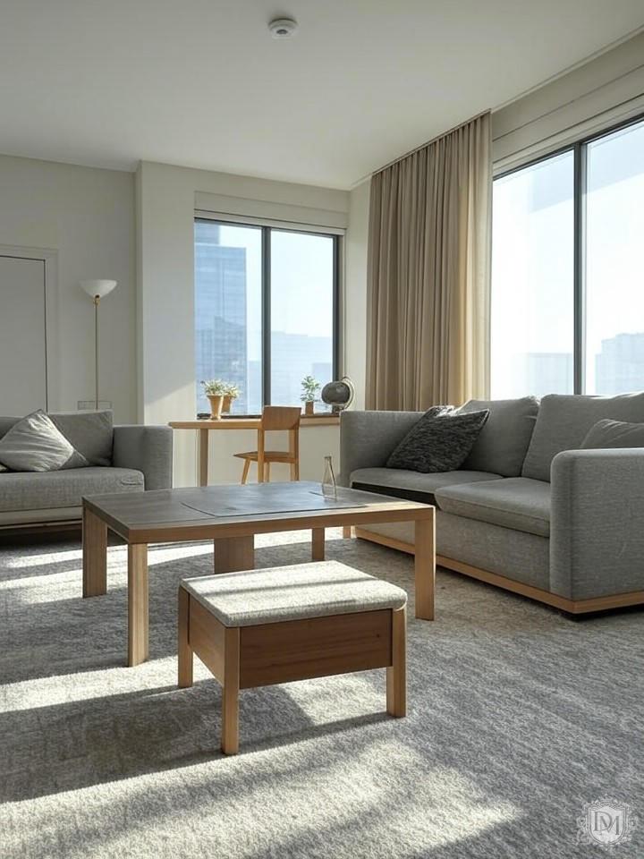 планировка двухкомнатной квартиры с зонированием