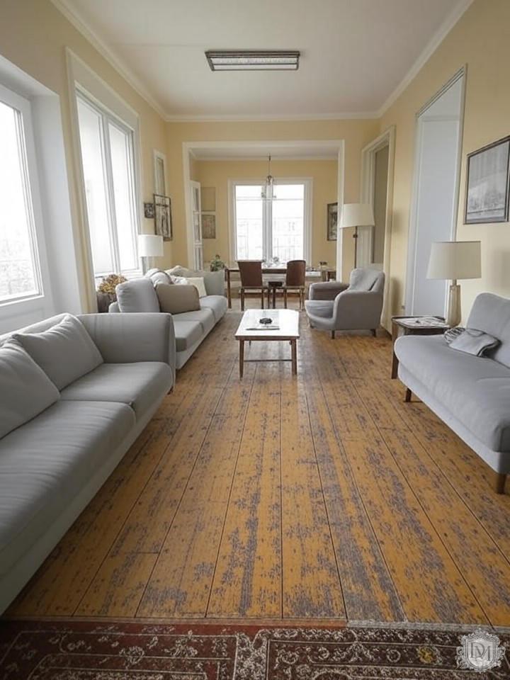 Планировка трехкомнатной квартиры на Тверской до ремонта