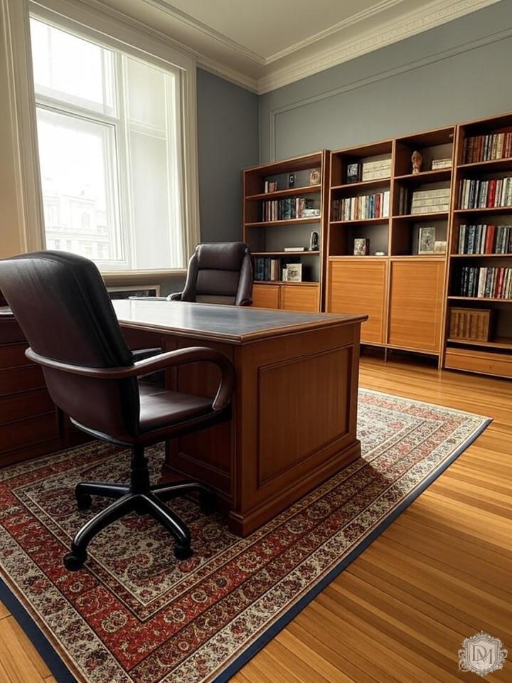 Дизайн кабинета в классическом стиле квартира Тверская