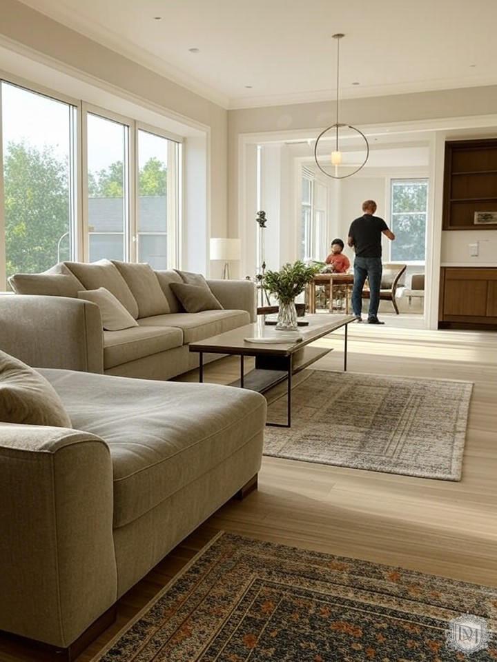 Процесс ремонтных работ в загородном доме